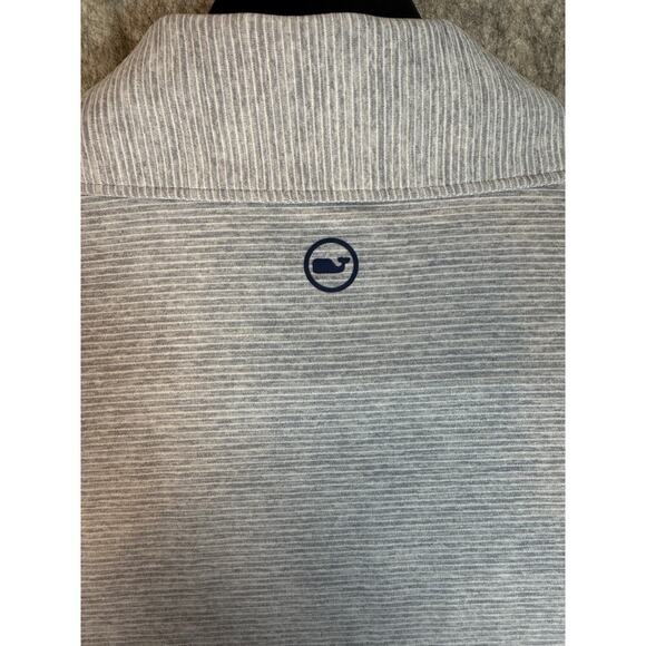 Vineyard Vines Youth OTG Sankaty Polo Preppy Gray Striped Performance - Medium - Picture 4 of 8